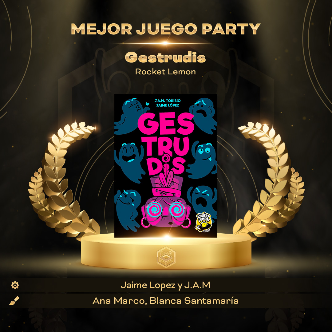 El premio al mejor juego party es para…

“Gestrudis” publicado por <a href="/rocketlemon/">Rocket Lemon Games 🚀🍋</a>

<a href="/FestivalJoc/">FestivalJocPirineu</a>
<a href="/ajlaseu/">Ajuntament de la Seu d'Urgell</a>
<a href="/MathomStore/">Mathom</a>
<a href="/FanConBCN/">FanCon 2024 🎲🧙‍♂️</a>
<a href="/Funandtables/">Fun and Tables</a>
<a href="/MononokeCafe/">MononokeCafé</a>