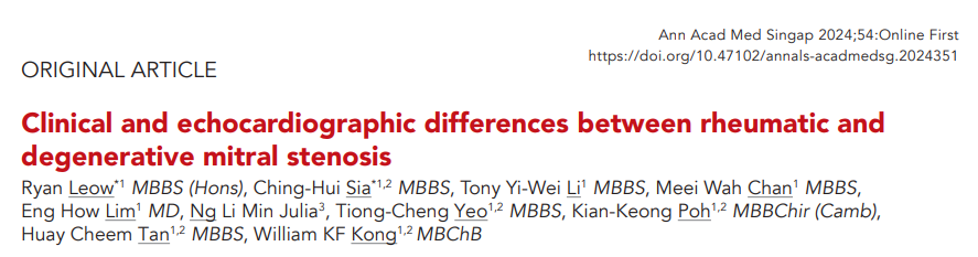 Ching-Hui SIA (@chinghuisia) on Twitter photo We showed a longitudinal change in the epidemiology of mitral stenosis from rheumatic to degenerative aetiologies in a developed country.. <a href="/NUHCS/">NUHCS - National University Heart Centre,Singapore</a> <a href="/NUSMedicine/">Yong Loo Lin School of Medicine</a> <a href="/Tonyli1992/">Li Tony</a> <a href="/KianKPoh1/">Kian K Poh</a> <a href="/WilliamKokFaiK1/">Associate Prof William KF Kong 江国辉副教授</a> Article at: annals.edu.sg/clinical-and-e… We showed a longitudinal change in the epidemiology of mitral stenosis from rheumatic to degenerative aetiologies in a developed country.. <a href="/NUHCS/">NUHCS - National University Heart Centre,Singapore</a> <a href="/NUSMedicine/">Yong Loo Lin School of Medicine</a> <a href="/Tonyli1992/">Li Tony</a> <a href="/KianKPoh1/">Kian K Poh</a> <a href="/WilliamKokFaiK1/">Associate Prof William KF Kong 江国辉副教授</a> Article at: annals.edu.sg/clinical-and-e…