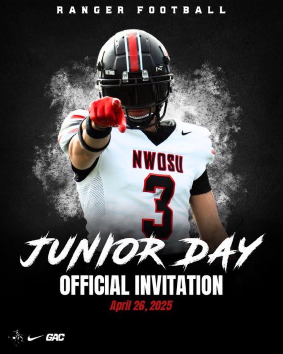 I well be attending northwestern oklahoma state university  for a official invitation for junior day <a href="/CoachTomBolden/">Tom Bolden</a> <a href="/ForeverTrevin/">Coach Chandler</a> <a href="/LakotaWestFB/">Lakota West Football</a>