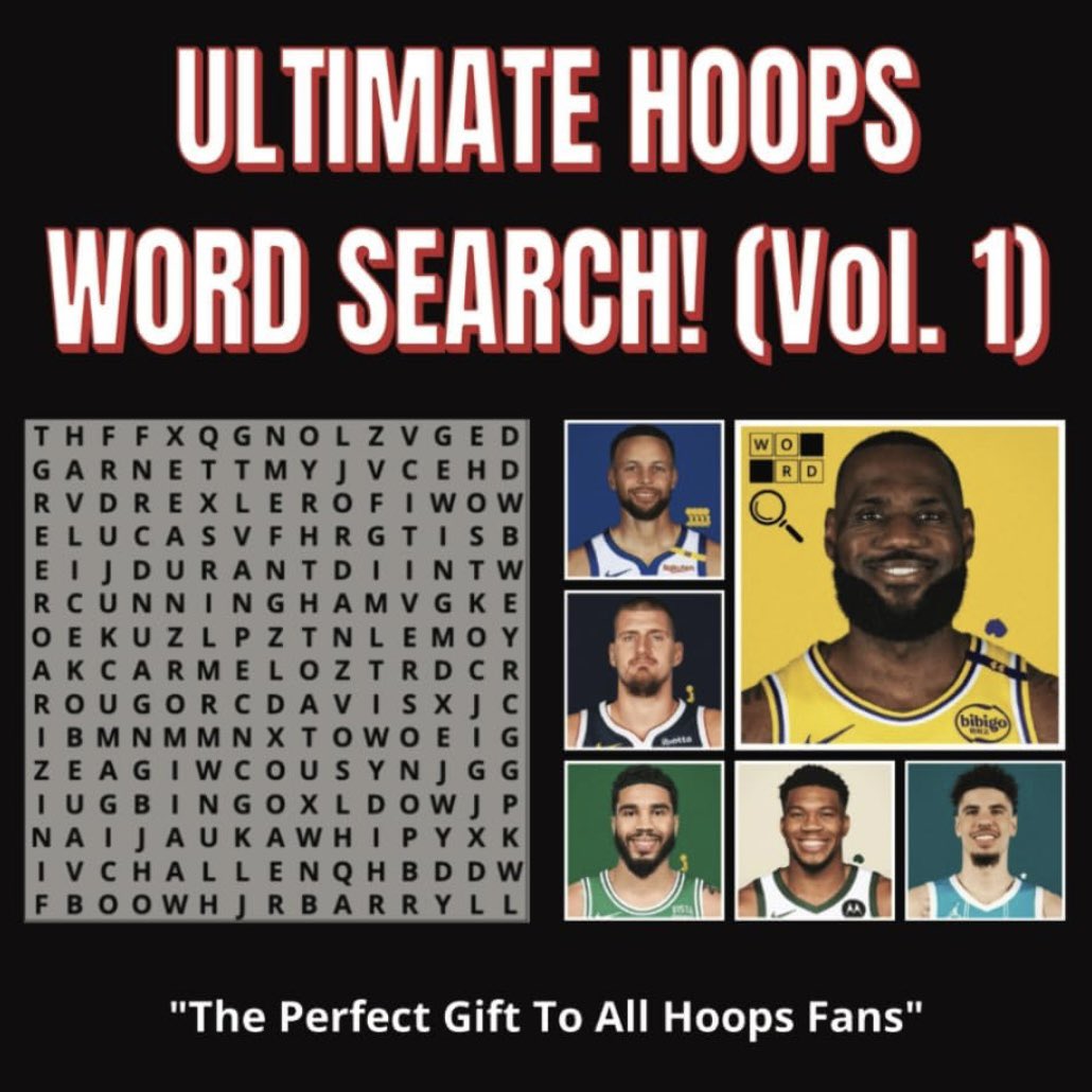delayhoops's tweet image. Our Basketball Word Search book is out now on Amazon! 

a.co/d/3TniIzD

Features hoopers from every era throughout the entire book #nba #NBATwitter