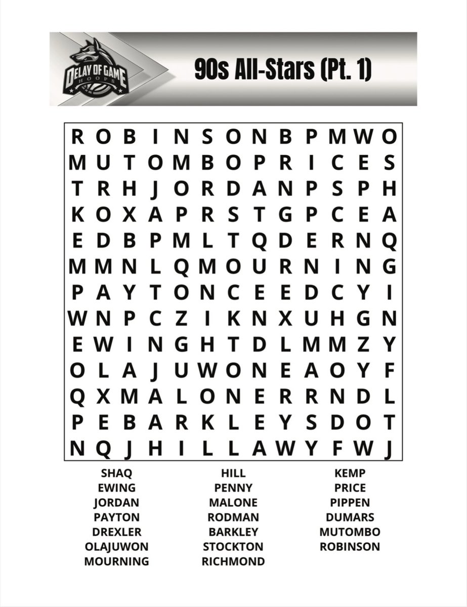 delayhoops's tweet image. Our Basketball Word Search book is out now on Amazon! 

a.co/d/3TniIzD

Features hoopers from every era throughout the entire book #nba #NBATwitter