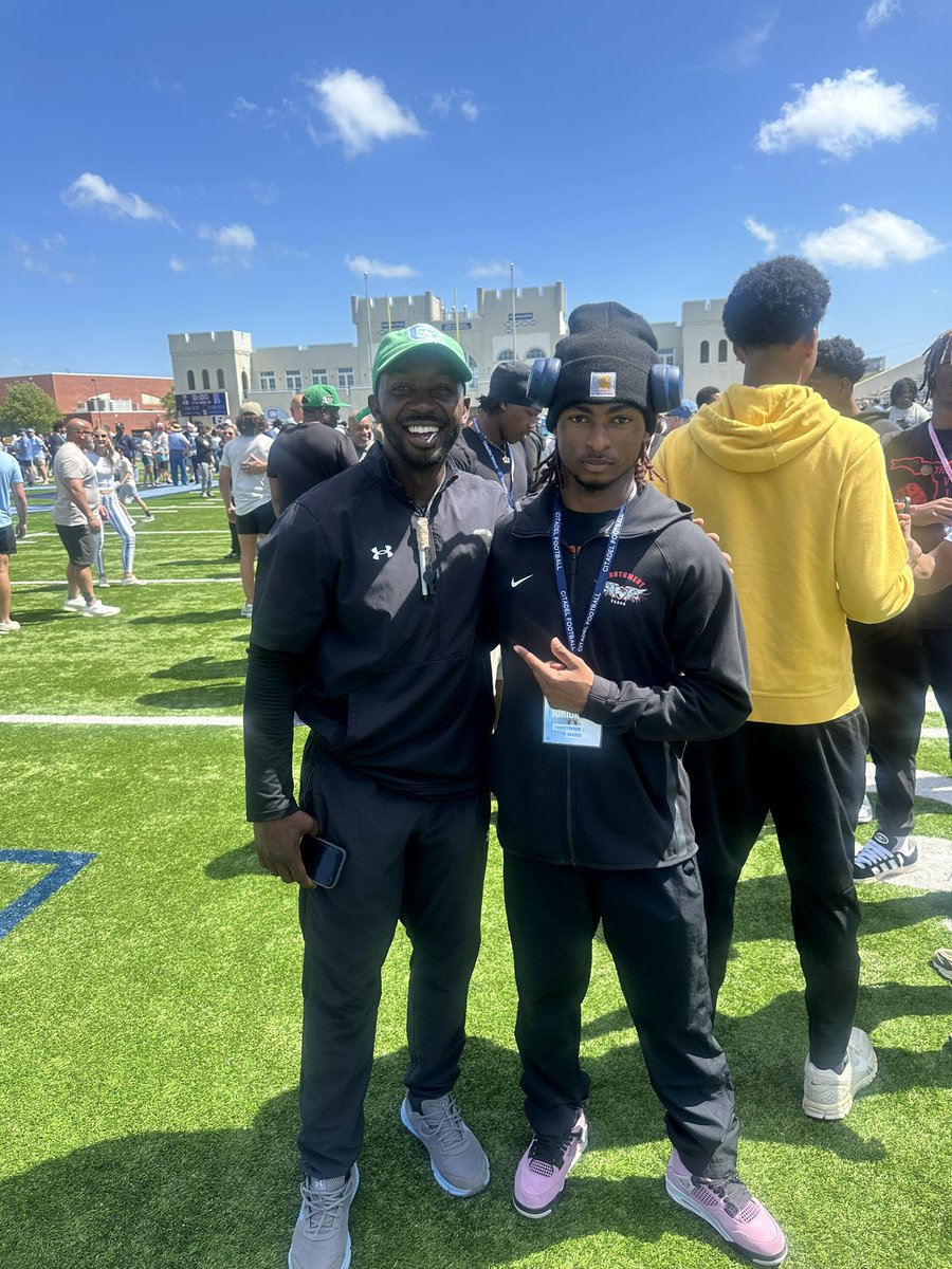 Chris (@chris_daniels13) on Twitter photo Special things to <a href="/CitadelFootball/">The Citadel Football</a>, l had a great time at junior day!! #GoBulldogs
<a href="/COACH_JOJACK/">Jo Jackson</a> <a href="/CoachJackson16/">Raleigh T. Jackson</a> <a href="/CitadelFootball/">The Citadel Football</a> <a href="/TheCitadelFB/">The Citadel Football Recruiting</a> <a href="/_SWHSAthletics/">Southwest Athletics</a> <a href="/Football_SWHS/">Southwest Football</a> Special things to <a href="/CitadelFootball/">The Citadel Football</a>, l had a great time at junior day!! #GoBulldogs
<a href="/COACH_JOJACK/">Jo Jackson</a> <a href="/CoachJackson16/">Raleigh T. Jackson</a> <a href="/CitadelFootball/">The Citadel Football</a> <a href="/TheCitadelFB/">The Citadel Football Recruiting</a> <a href="/_SWHSAthletics/">Southwest Athletics</a> <a href="/Football_SWHS/">Southwest Football</a>