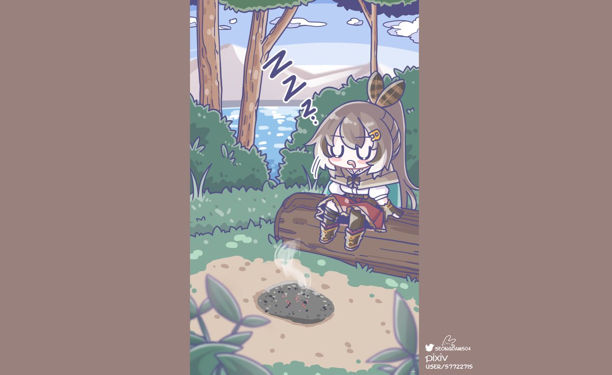 七詩ムメイ 「Good night :L I'll be back in 2 or 3 day」|Monja💤💤のイラスト