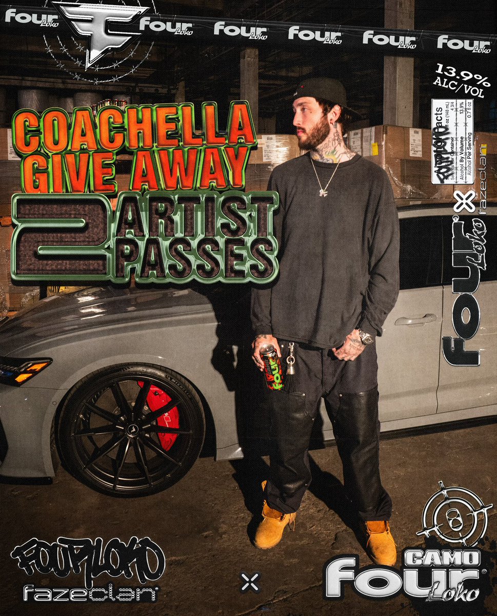 banksfucks's tweet image. Giving away 2 artist bands for Coachella courtesy of Four Loko. They’re sending me and 10 of my home girls, maybe you guys can come link us. Quote + like this tweet and tell me why you should win, video responses preferred. Picking winner in exactly 48 hours, 21+ to enter.