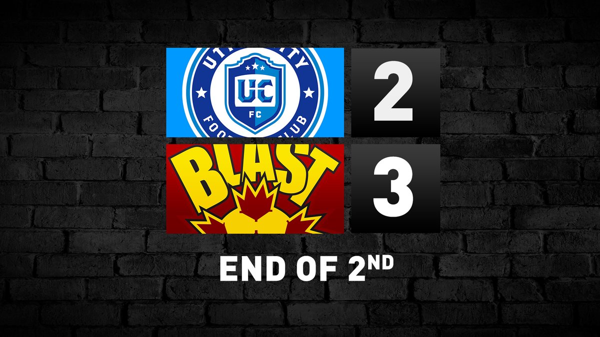 END OF THE 2ND: 

Utica City FC: 2 (12 SOG)
Baltimore: 3 (10 SOG)