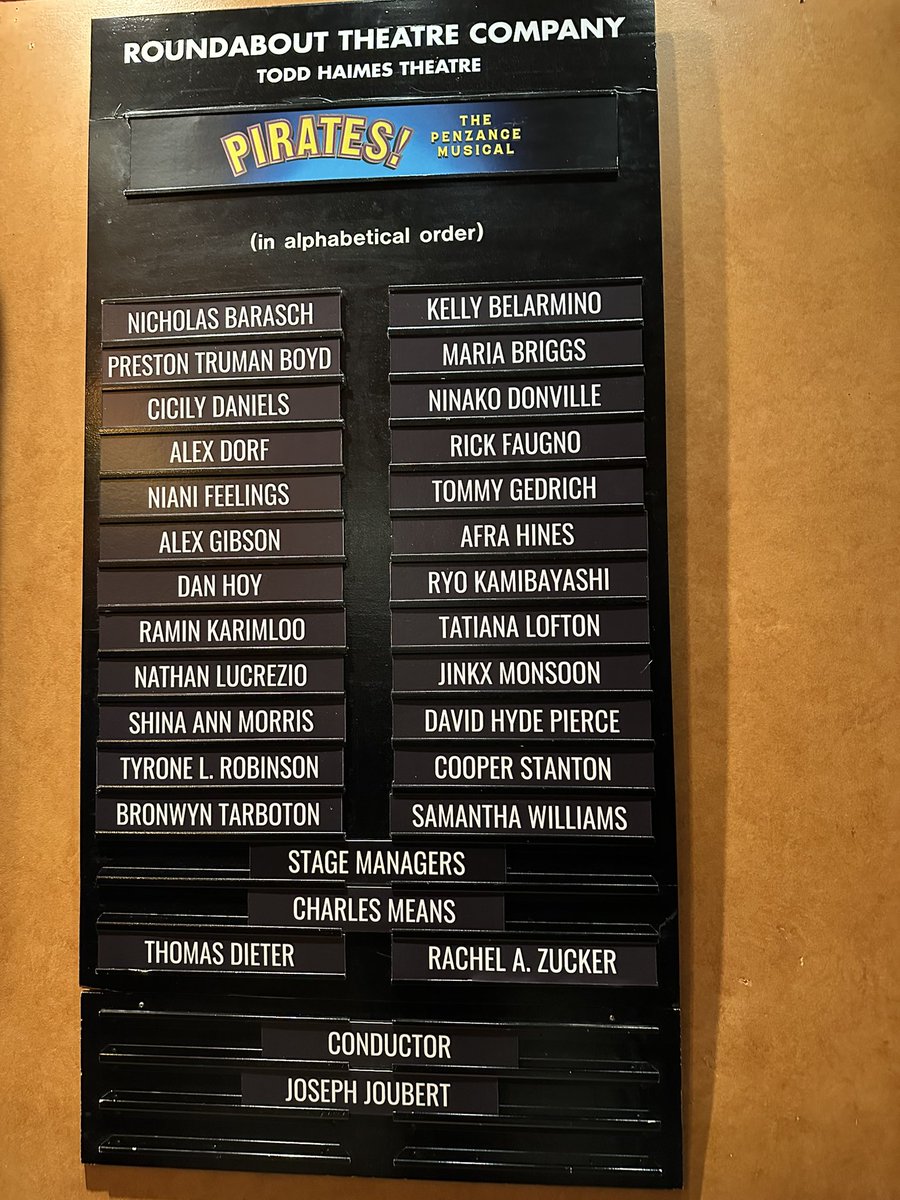 BrigidNYC's tweet image. Back for second preview of 
PIRATES! THE PENZANCE MUSICAL🏴‍☠️ Loved it from orchestra last night, can’t wait to savor it from front mezz fave perch 🦜
David Hyde Pierce 
Ramin Karimloo
Jinkx Monsoon
Nicholas Barasch 
#PiratesBway #PIRATES!
#PiratesThePenzanceMusical