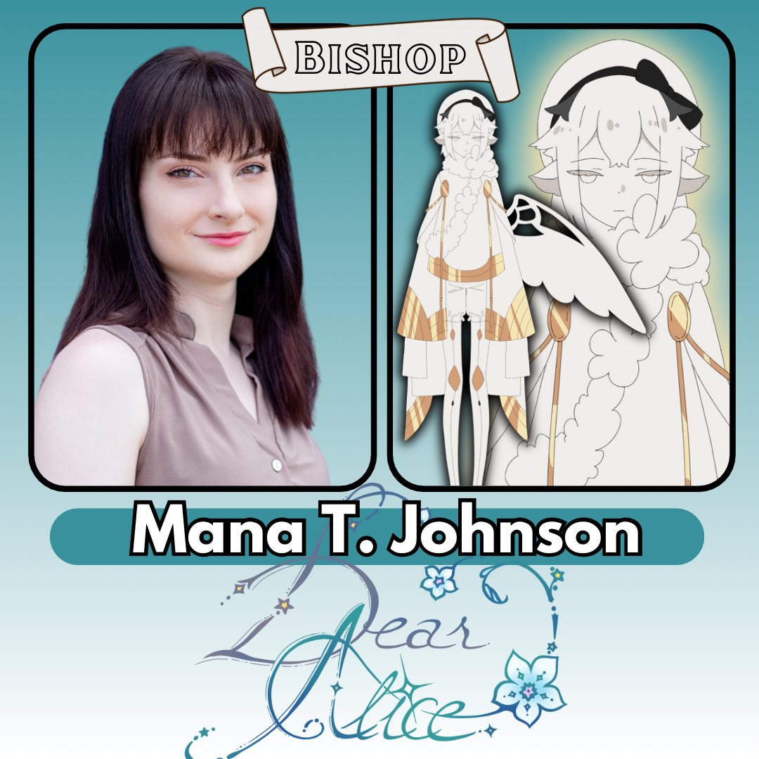 Mana T. Johnson | VA🎙️ (@manatjohnson) on Twitter photo ♝ Role Announcement ♝
I’m super thrilled to announce I voice Bishop in the brand new animation, Dear Alice coming out Summer 2025!
Thanks so much to <a href="/houdidesu/">☀️ Houdi 🌸</a> for giving me this wonderlanderful opportunity and check out the trailer below!! ♝ Role Announcement ♝
I’m super thrilled to announce I voice Bishop in the brand new animation, Dear Alice coming out Summer 2025!
Thanks so much to <a href="/houdidesu/">☀️ Houdi 🌸</a> for giving me this wonderlanderful opportunity and check out the trailer below!!