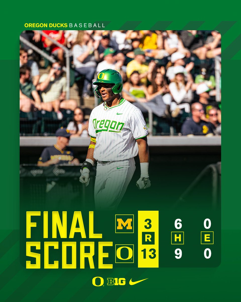 OregonBaseball's tweet image. 𝐅𝐢𝐧𝐚𝐥 𝐟𝐫𝐨𝐦 𝐒𝐚𝐭𝐮𝐫𝐝𝐚𝐲

#GoDucks