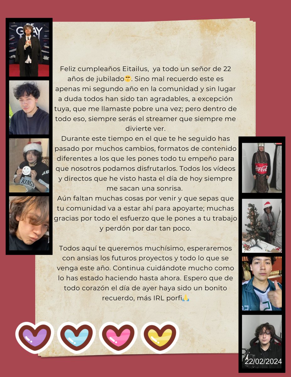 Gerani_Lluna's tweet photo. Tarde, pero sin sueño🥺 no podía faltar la felicitación para el patrón
#FelizCumpleTailus #22AñosDeEstailus #EstailusBirthday #EstailusBDay https://t.co/e4YHMQYrD2
