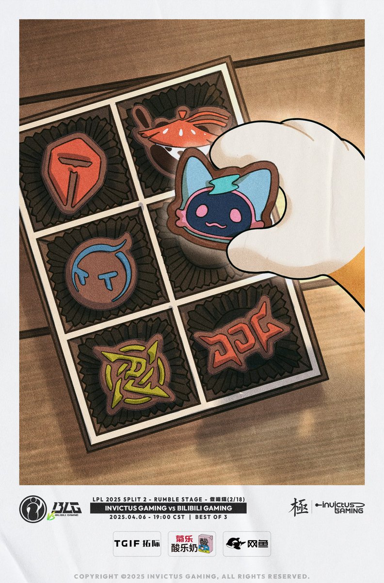 2025 LPL Split 2 Rumble Stage

4.6 iG VS BLG 19:00

Starting Lineup：TheShy、Jiejie、Rookie、GALA、Meiko
Solo Player：Jiejie

The next one is…

#Lpl #iGWIN #GoInvictus