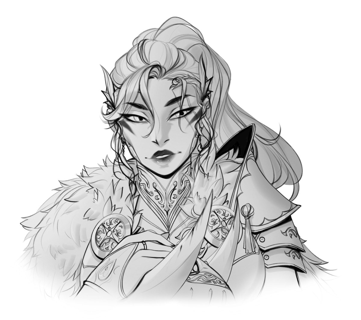 Some Monster hunter doodles, been playing the new game and i LOVE IT, and of course my OCs have a Monster hunter AU now stay tuned for more to come!

#mhwilds #MonsterHunterWilds #ocs