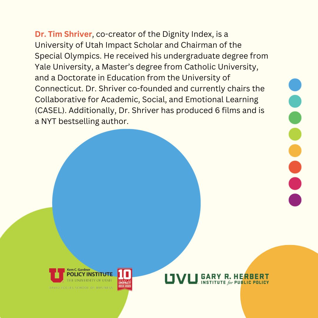 Meet Dr. Tim Shriver! As a University of Utah Impact Scholar and Chairman of the Special Olympics, Dr. Shriver will be returning to UVU campus to speak on navigating politically uncertain times.

RSVP for this event at eventbrite.com/e/tim-shriver-… 

#UVU #TimShriver #HerbertInstitute