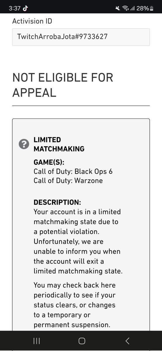 ArrobaJota (@arrobajotaa) on Twitter photo Ya pasó una semana de esto, y no me han quitado el shadow, que basura de juego @BO6CODInformer <a href="/ATVIAssist/">Activision Support</a> <a href="/Activision/">Activision</a> Ya pasó una semana de esto, y no me han quitado el shadow, que basura de juego @BO6CODInformer <a href="/ATVIAssist/">Activision Support</a> <a href="/Activision/">Activision</a>