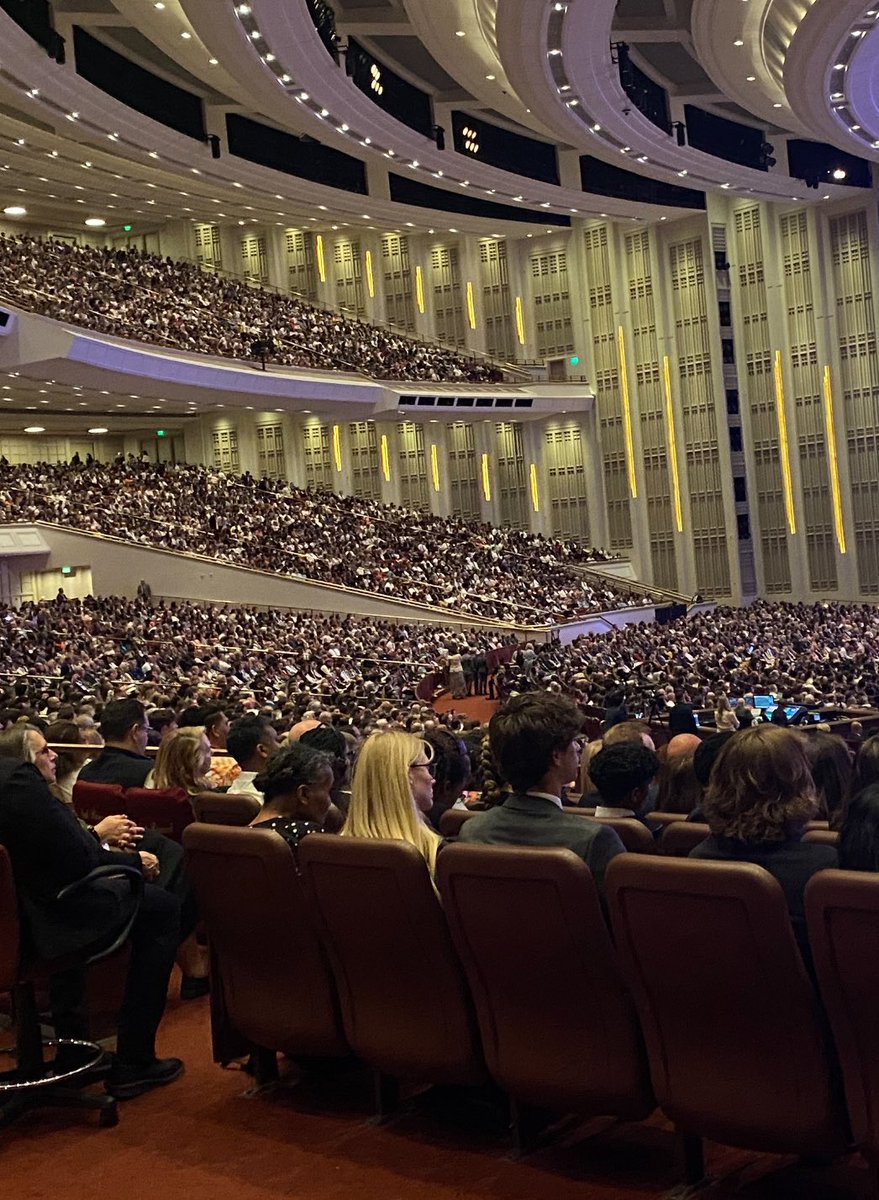Bitcoin4Freedom's tweet image. LDS General Conference is packed. Saturday afternoon session no less. The most nether regions of the conference center packed with standing room only. The adjacent tabernacle is also full with lines around it of people waiting to get in. The statistical report shows the highest…