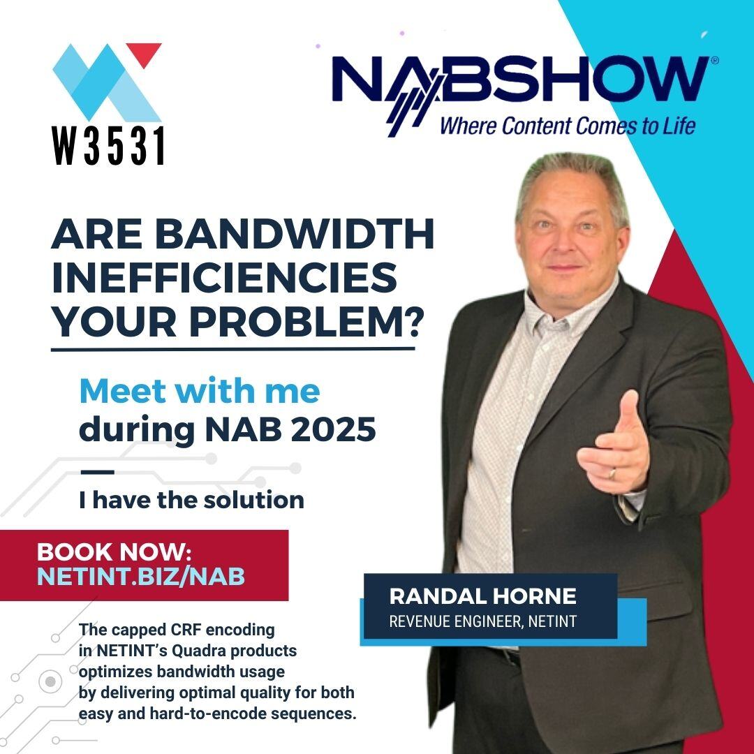 NETINT_Tech's tweet image. Bandwidth inefficiencies causing trouble?

NETINT’s capped CRF encoding strikes the perfect balance: lower usage, better quality - even on complex content.

Let’s talk at #NAB2025.

🔗 Book a meeting here: netint.biz/3FT0wxx

#BandwidthOptimization #VideoEncoding #CRF…