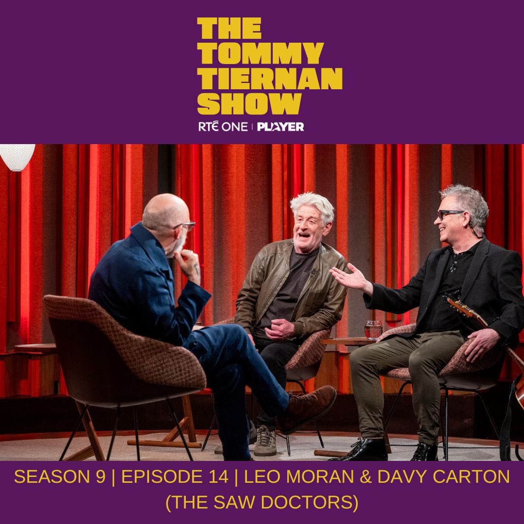 Tommy Tiernan (@tommedian) on Twitter photo Tommyâs first guests tonight are Leo Moran and Davy Carton, musicians with <a href="/sawdoctors/">The Saw Doctors</a> Watch live now on <a href="/RTEOne/">RTĂ One</a> or stream on <a href="/RTEplayer/">RTĂ Player</a>: rte.ie/player/onnow
#TommyTiernanShow Tommyâs first guests tonight are Leo Moran and Davy Carton, musicians with <a href="/sawdoctors/">The Saw Doctors</a> Watch live now on <a href="/RTEOne/">RTĂ One</a> or stream on <a href="/RTEplayer/">RTĂ Player</a>: rte.ie/player/onnow
#TommyTiernanShow
