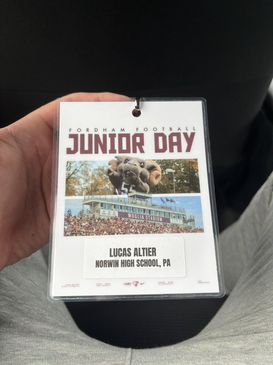Lucas Altier (@lucasaltier) on Twitter photo Thank you to <a href="/Ryangreenhagen1/">Ryan Greenhagen</a> and <a href="/FORDHAMFOOTBALL/">Fordham Football</a> for having me up for Junior day. Can’t wait to get back on campus!
<a href="/CoachMBrown1/">Mike Brown</a> <a href="/NorwinFB/">Norwin High School Football</a> <a href="/nssaspeed/">National Speed and Strength Academy</a> <a href="/AGiansante_2021/">Anthony Giansante</a> Thank you to <a href="/Ryangreenhagen1/">Ryan Greenhagen</a> and <a href="/FORDHAMFOOTBALL/">Fordham Football</a> for having me up for Junior day. Can’t wait to get back on campus!
<a href="/CoachMBrown1/">Mike Brown</a> <a href="/NorwinFB/">Norwin High School Football</a> <a href="/nssaspeed/">National Speed and Strength Academy</a> <a href="/AGiansante_2021/">Anthony Giansante</a>