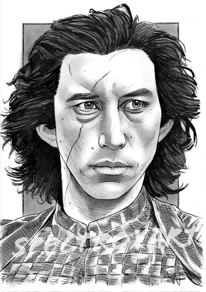 "The Dark Side is in our nature. Surrender to it." Adam Driver as Supreme Leader Kylo Ren (Star Wars: The Rise of Skywalker).

#starwars #starwarssequels #TheRiseOfSkywalker #kyloren #AdamDriver #penandink #artcommission 

A4 Ball-Point Pen &amp; Pencil.

ebay.co.uk/usr/spectroxart