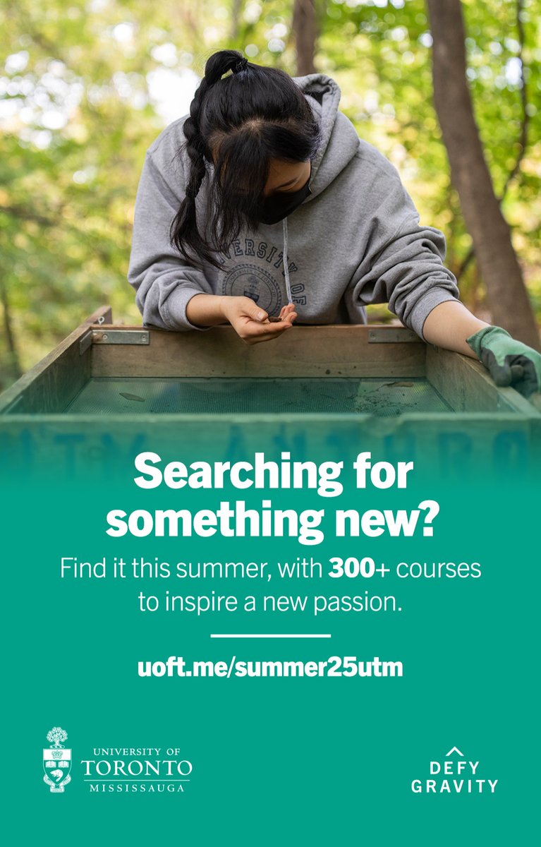 Ready to spark a new passion? There’s a course for that. Find hundreds of options with #UTM this summer. 

Check out the registration guide 🔎 uoft.me/summer25utm
