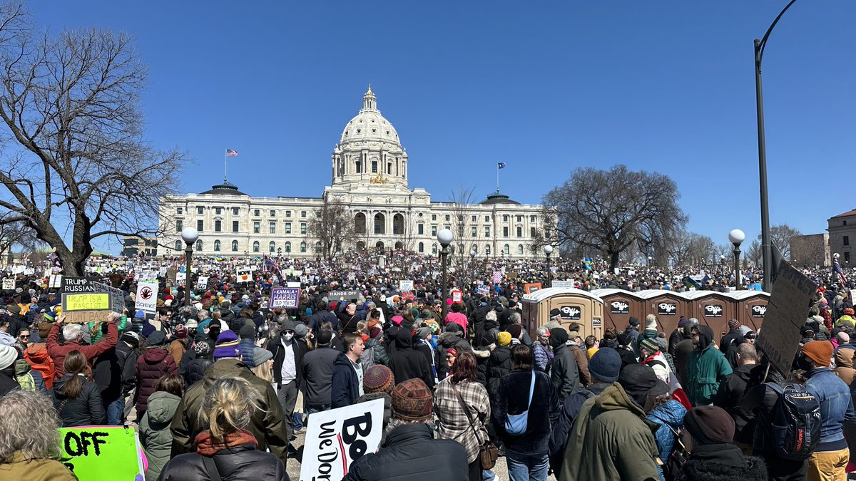 This is the biggest protest I’ve seen in the state of Minnesota since 2020 BLM Movement