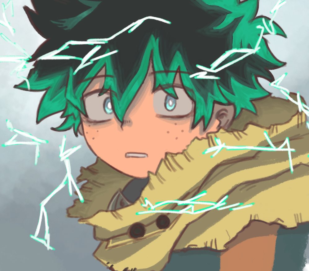 izukukatz's tweet image. hori artstyle study and this izk scene in my coloring style #Izukumidoriya #MHA #BNHA