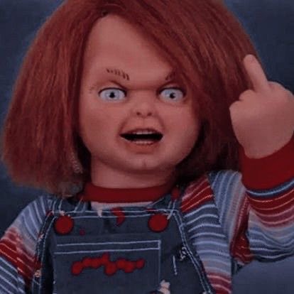 Daily_Chucky's tweet image. All of us to SYFY when they cancelled Chucky