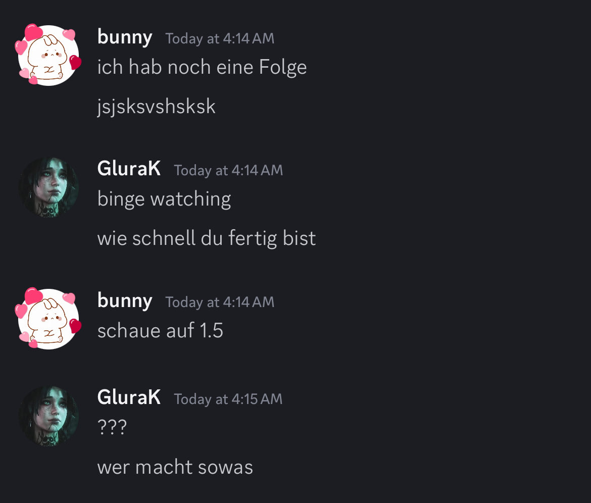 WER GUCKT AUF 1.5 GESCHWINDIGKEIT SERIEN