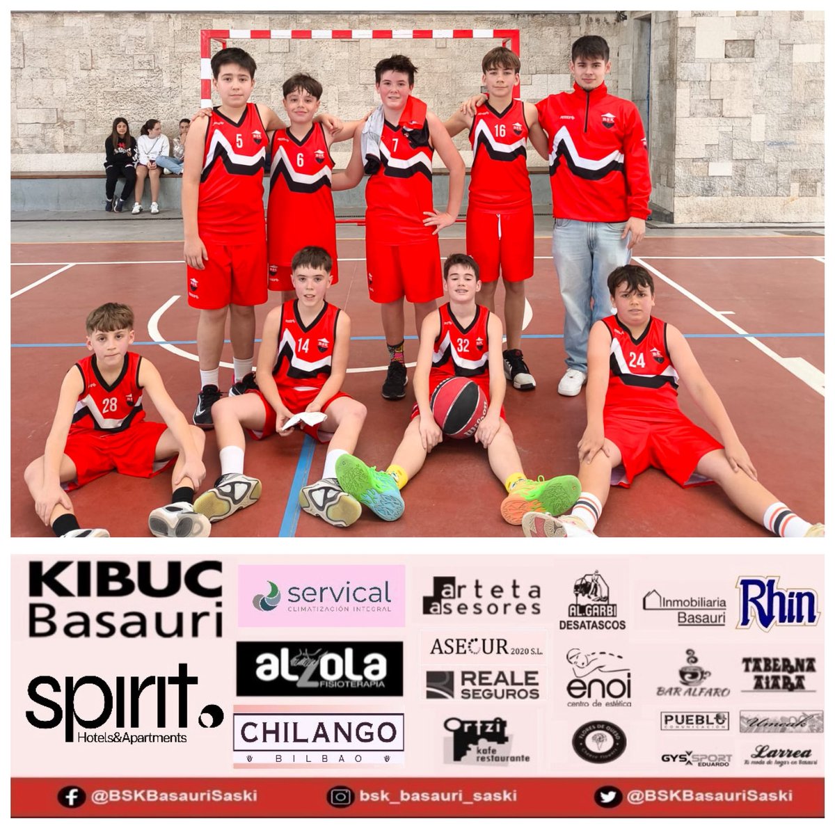 BSKBasauriSaski's tweet photo. ⛹️‍♂️Infantil Masculino -A-

@TabirakoBaqueST Durango 8️⃣0️⃣
🆚
 @@BSKBasauriSaski Cope 3️⃣4️⃣

Porrota 🏀🏀🏀!!!

Gora BSK 🏀 ❤️🖤 ⛹️‍♀️ ⛹️‍♂️ 
#orgullobsk 
#orgullobasauri 
#saskibaloia
#baloncestomasculino
#baloncestobizkaia https://t.co/ylIb7mmfE3