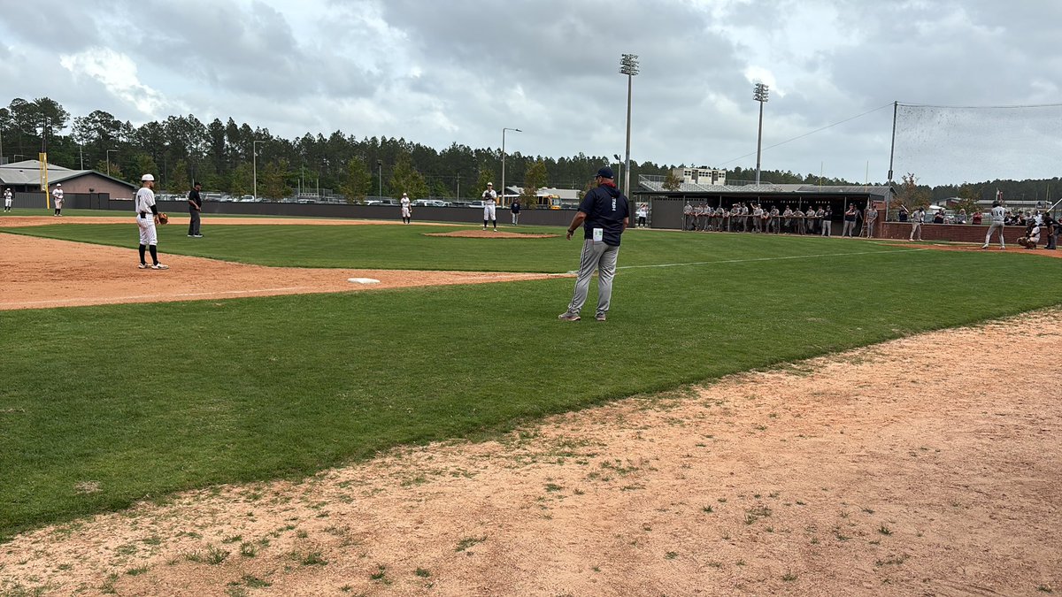 At Lakeshore HS in Mandeville, LA watching a pair of commits, Coach Battistella’s Infield looks like a Pool Table