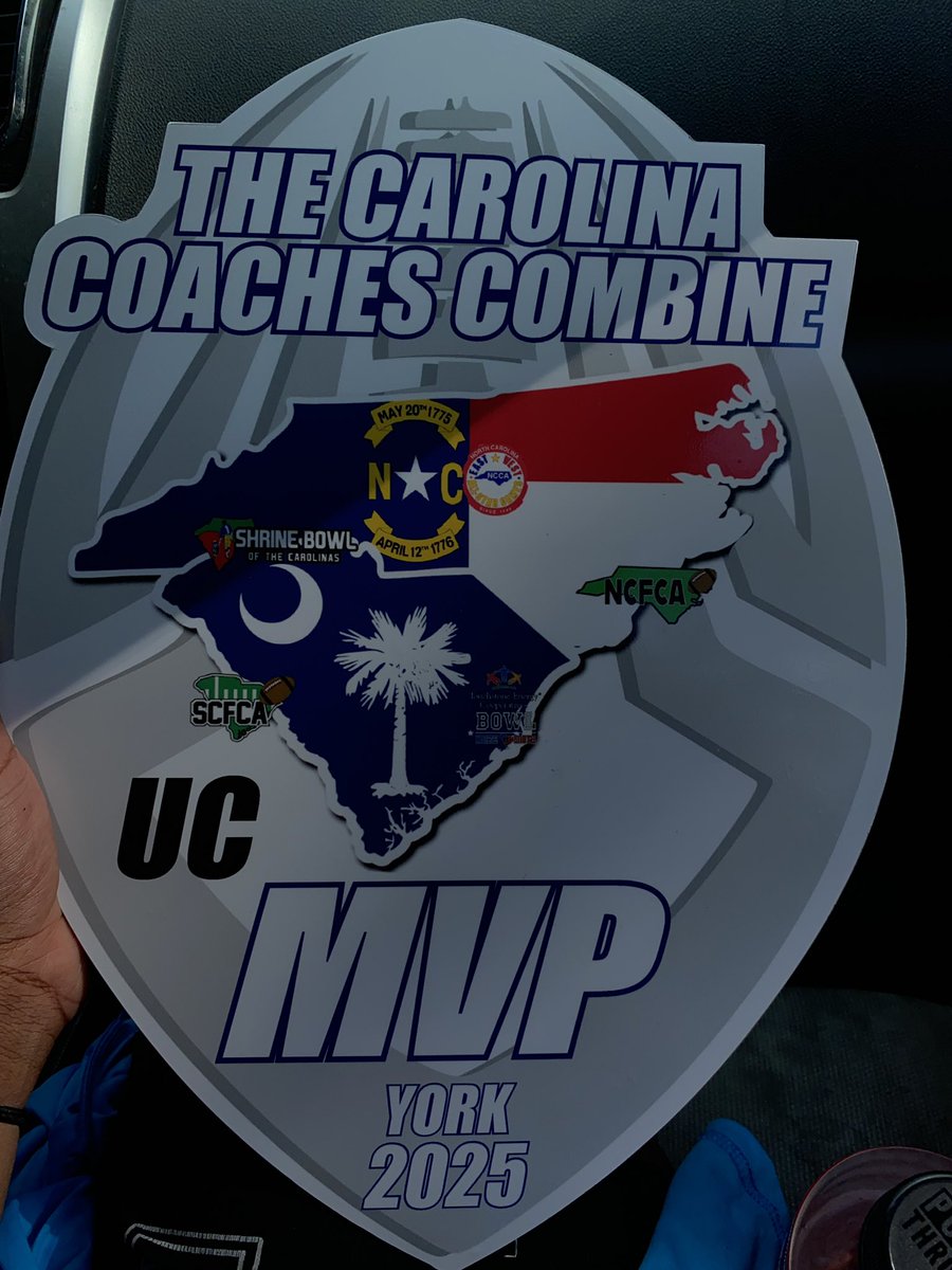 TjBratton848342's tweet image. Thank You @CoachesCombines For naming Me MVP and giving me a chance to showcase my talents.
@YorkRecruits @_YorkStrength @JLayman44 @Coach_green_sc @1BStockdale @JustinStrain5 @MMayer00 @CoachColder @DrewDudzik @PrepRedzoneSC @GWUCoachPinnix @CoachStephenO 
@Cmac5313