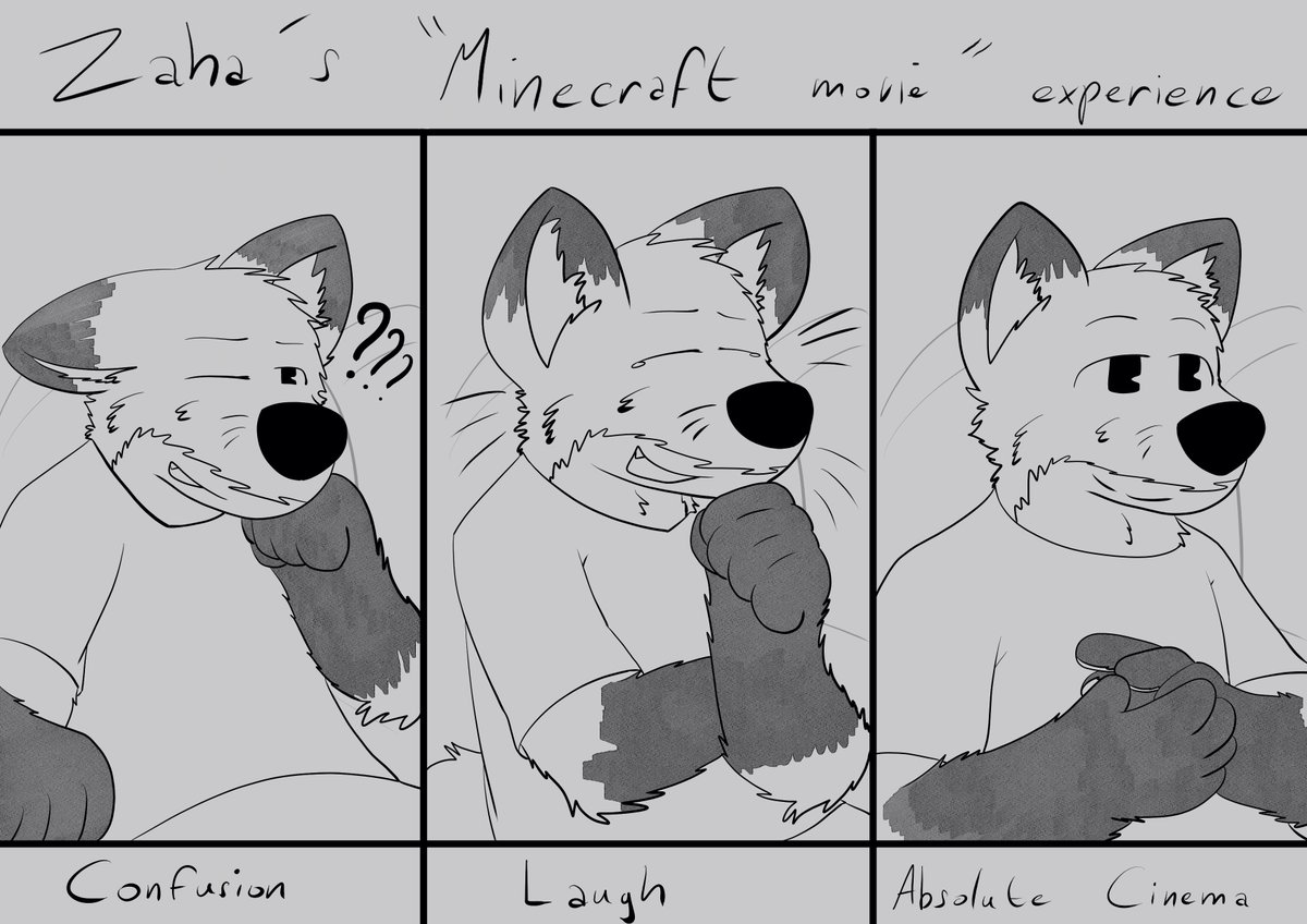 So I saw the Minecraft movie today with friends; I figured I'd draw my overall experience hehehe
