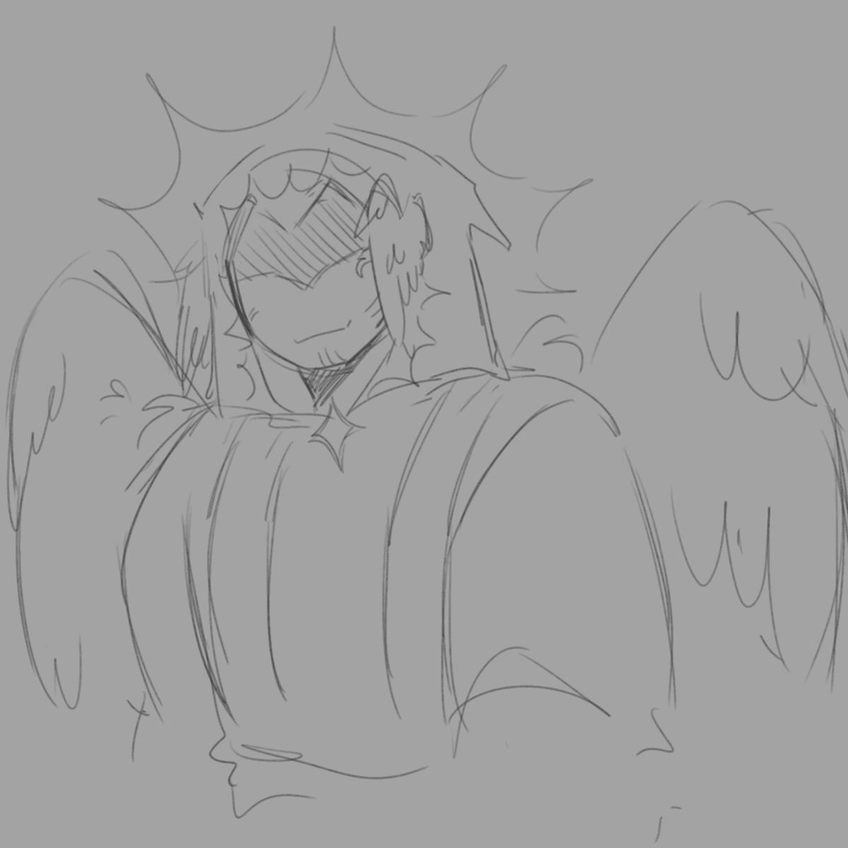 Supp sorry for the lack of posting lately- Uni has been kicking my ass,,
I'll try to do the strawpage request as fast as I can 

I offer this telamon sketch meanwhile
I WANT TO DRAW FORSAKEN STUFF SO BAD TOO 😭