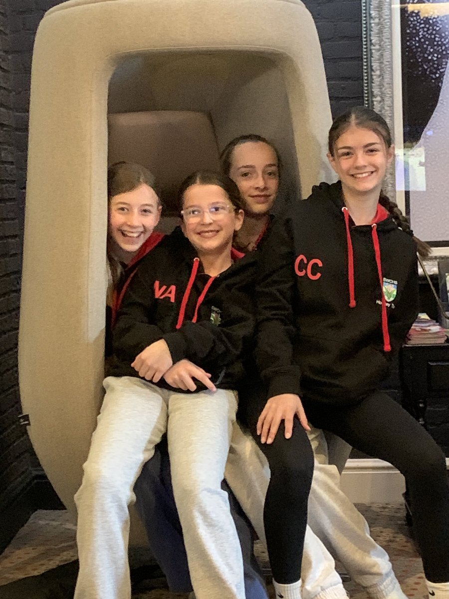 Centreparks swimming and a pro league hockey game today. Girls have been great. Final fixtures tomorrow morning and a very early start. Nancy, Mary &amp; Mrs Coleman are the proud wearers of the hats tomorrow #swchshockeytour2025