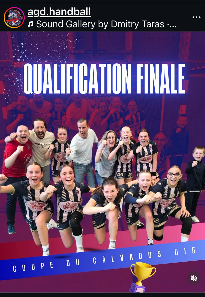 Plus qu’une marche avant la victoire. 
Un nouvel exploit des #Pitchounettes U15 de l’#AGD #Handball de #Deauville  se sont qualifiées pour la finale de la Coupe du #Calvados 🏆
Elles représentent avec force et honneur ⚔️ les valeurs de #Generali et du #CabinetAelionAssurances