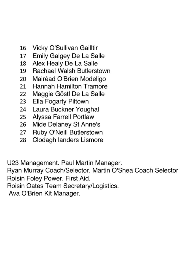 Waterford Camogie (@deisecamogie) on Twitter photo Waterford U23 panel will line out tomorrow in the Munster Semi Final V Tipperary as ……
<a href="/loanitt/">Lorena Monteluis torrez</a> Waterford U23 panel will line out tomorrow in the Munster Semi Final V Tipperary as ……
<a href="/loanitt/">Lorena Monteluis torrez</a>