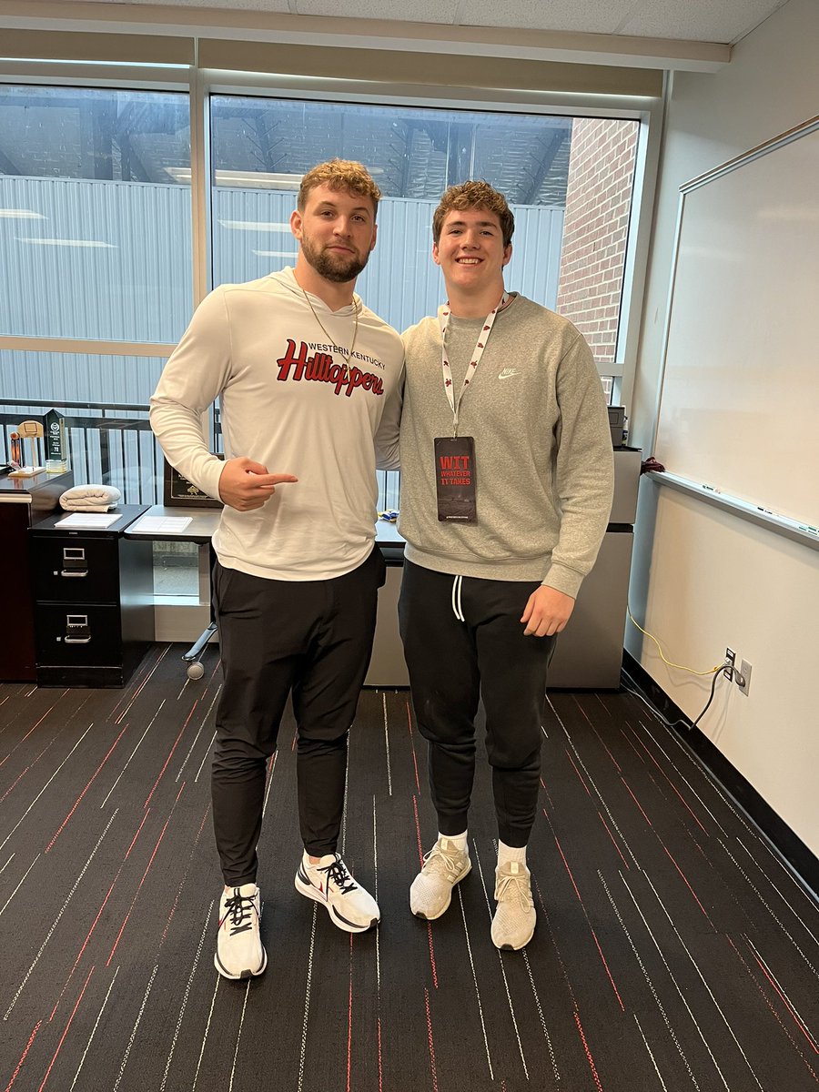 Isaac Tuffnell (@isaac_tuffnell) on Twitter photo I had an amazing time at Western Kentucky today! I greatly appreciate the kindness and incredible hospitality from <a href="/TrevorBorland86/">Trevor Borland</a> and <a href="/CoachOBrien_/">Kevin O'Brien</a>. I can’t wait to stay in touch and be back soon!
<a href="/CoachTurnquist/">Scott</a> <a href="/ZionsvilleFB/">Zionsville Football</a> <a href="/SWiltfong_/">Steve Wiltfong</a> <a href="/PrepRedzoneIN/">Prep Redzone Indiana</a> <a href="/IndyWeOutHere/">IndyWeOutHere ‼️</a> I had an amazing time at Western Kentucky today! I greatly appreciate the kindness and incredible hospitality from <a href="/TrevorBorland86/">Trevor Borland</a> and <a href="/CoachOBrien_/">Kevin O'Brien</a>. I can’t wait to stay in touch and be back soon!
<a href="/CoachTurnquist/">Scott</a> <a href="/ZionsvilleFB/">Zionsville Football</a> <a href="/SWiltfong_/">Steve Wiltfong</a> <a href="/PrepRedzoneIN/">Prep Redzone Indiana</a> <a href="/IndyWeOutHere/">IndyWeOutHere ‼️</a>