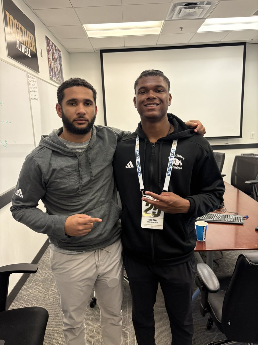 Coach Tyrell Davis (@tyrelld28) on Twitter photo Big thanks to <a href="/darius_eubanks/">Coach Banks</a> and <a href="/Coach_KJones7/">Kobie Jones</a> for sharing their knowledge with me this week at <a href="/GeorgiaTechFB/">Georgia Tech Football</a>! Really enjoyed learning some new things. #GeorgiaTech Big thanks to <a href="/darius_eubanks/">Coach Banks</a> and <a href="/Coach_KJones7/">Kobie Jones</a> for sharing their knowledge with me this week at <a href="/GeorgiaTechFB/">Georgia Tech Football</a>! Really enjoyed learning some new things. #GeorgiaTech
