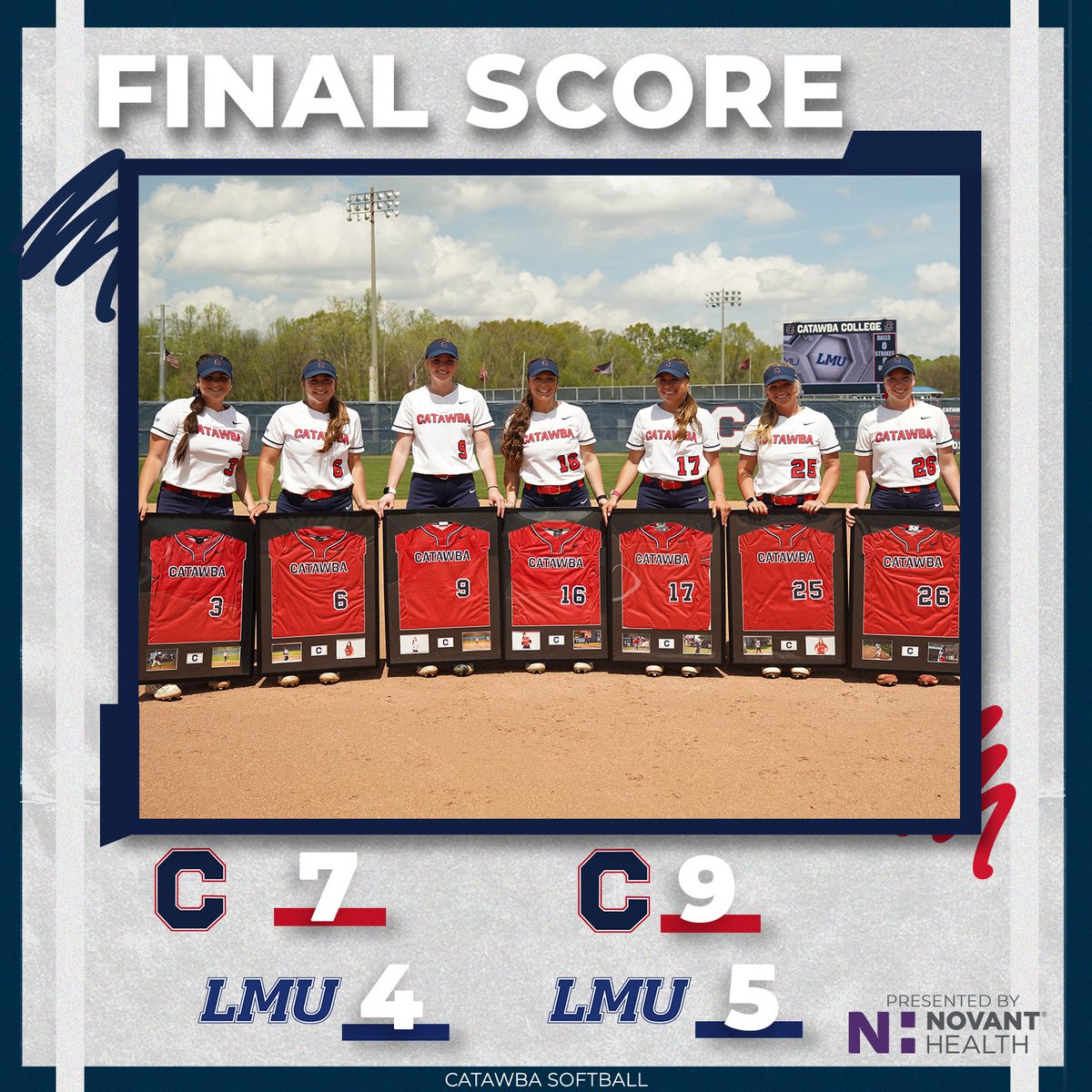 Senior Day Sweep for <a href="/CatawbaSoftball/">🥎Catawba Softball🥎</a> ❗️

#UpDown