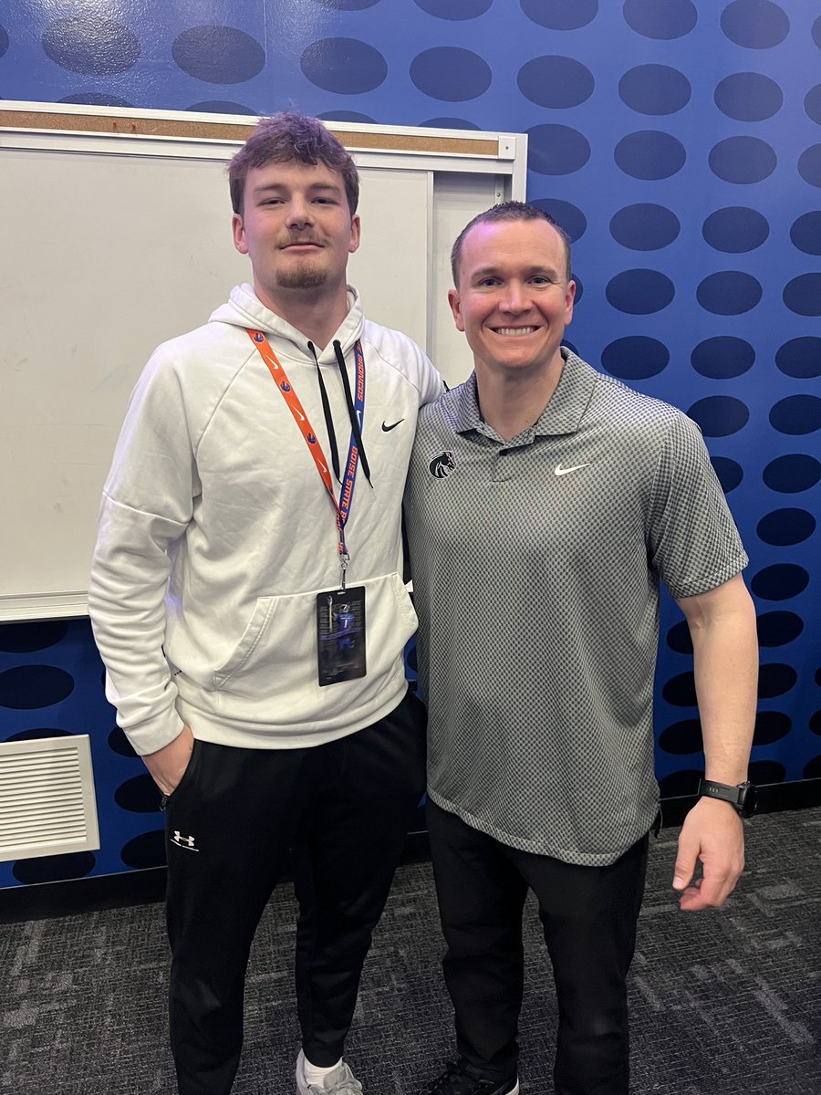 Thank you <a href="/BroncoSportsFB/">Boise State Football</a> for having me out for a visit. Super cool learning the roots of the program and more about this amazing coaching staff. Can’t wait to grow with this program. <a href="/Coach_SD/">Spencer Danielson</a> <a href="/CoachPotter73/">Nate Potter</a> <a href="/CoachUdy/">Justin Udy</a> <a href="/AnacortesFB/">Anacortes Seahawk Football</a> <a href="/CoachPortz/">Coach Portz 🏈</a> <a href="/CoachDubuque12/">Tyler Dubuque</a>