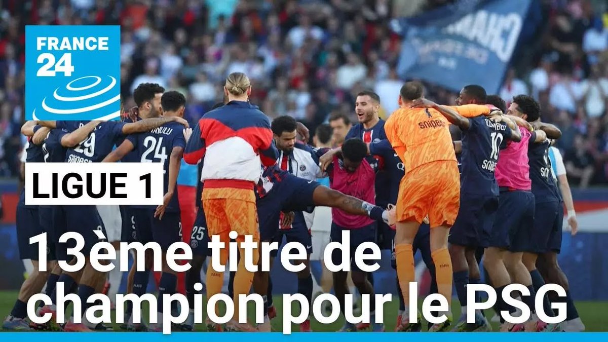le PSG remporte son 13e titre en battant tranquillement Angers f24.my/B4VN.x
