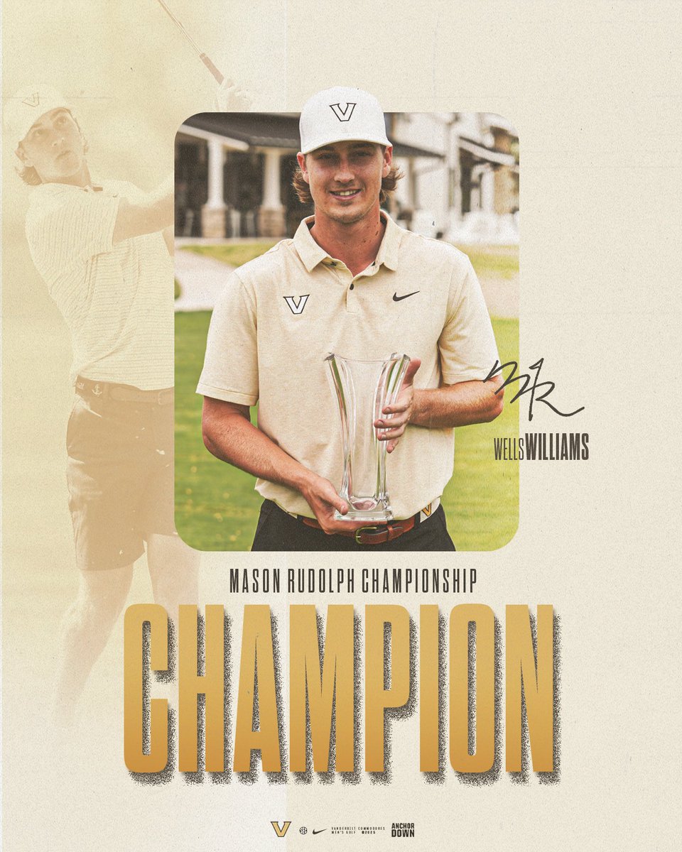 Wells Keeps the Mason Rudolph Championship Individual Title at Vanderbilt

The junior claims his second win of the spring by carding 15-under 198 

⚓️⬇️

#AnchorDown