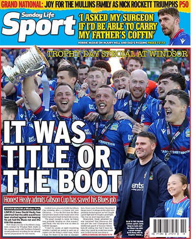 Paul Ferguson (@paulfergusonsl) on Twitter photo First look at the <a href="/TheSundayLife/">Sunday Life</a> <a href="/SundayLifeSport/">Sunday Life Sport</a> Back Page
Gibson Cup celebration day for <a href="/OfficialBlues/">Linfield FC</a>
<a href="/StevenBeacom5/">Steven Beacom</a> 's big interview with Robbie McDaid First look at the <a href="/TheSundayLife/">Sunday Life</a> <a href="/SundayLifeSport/">Sunday Life Sport</a> Back Page
Gibson Cup celebration day for <a href="/OfficialBlues/">Linfield FC</a>
<a href="/StevenBeacom5/">Steven Beacom</a> 's big interview with Robbie McDaid