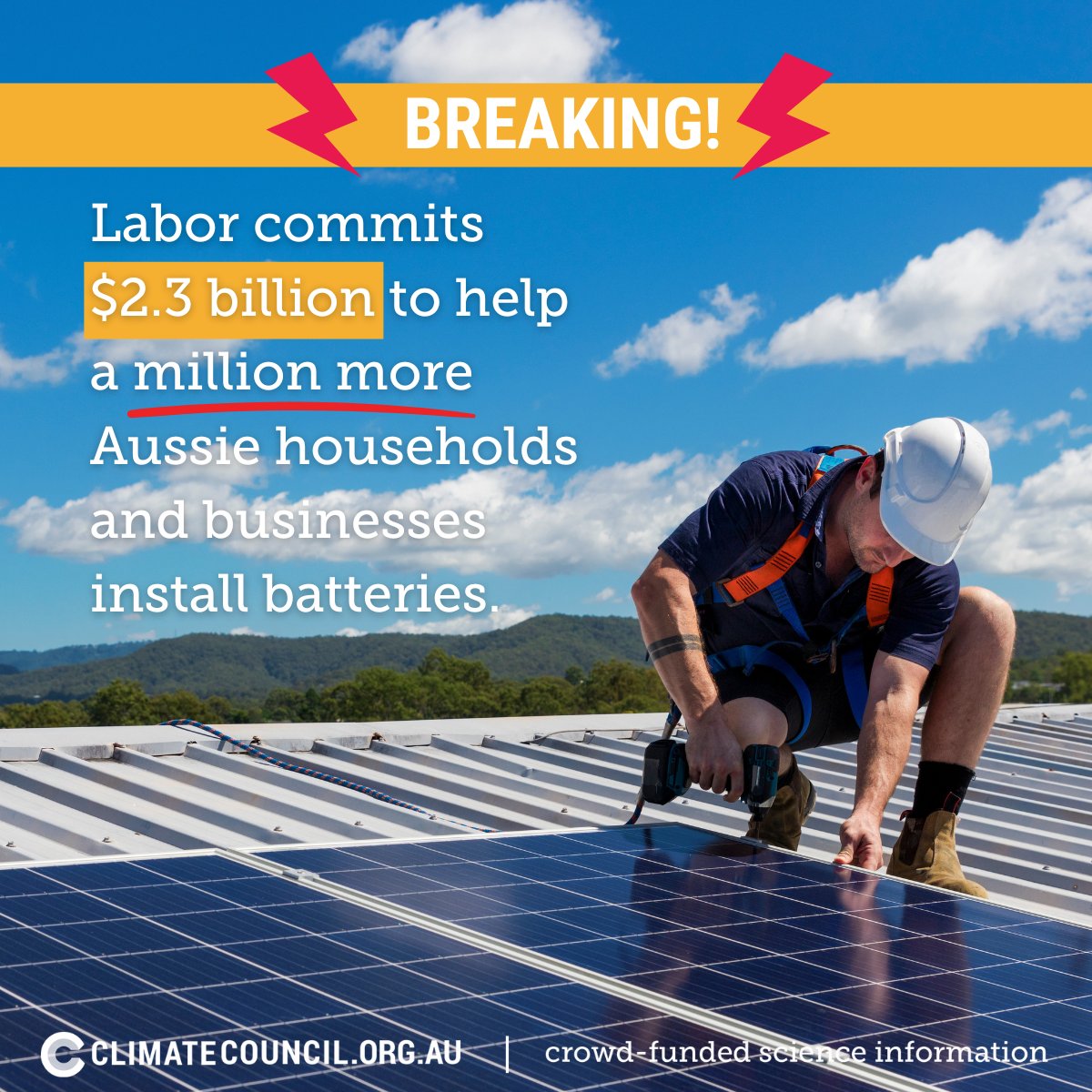 #BREAKING: Aussie households can become world leaders on home batteries under a new <a href="/AustralianLabor/">Australian Labor</a> policy. We're already a rooftop solar powerhouse &amp; now we can become world beaters at harnessing the power of the sun to power our lives 24/7 &amp; cut power bills #Auspol #Batteries