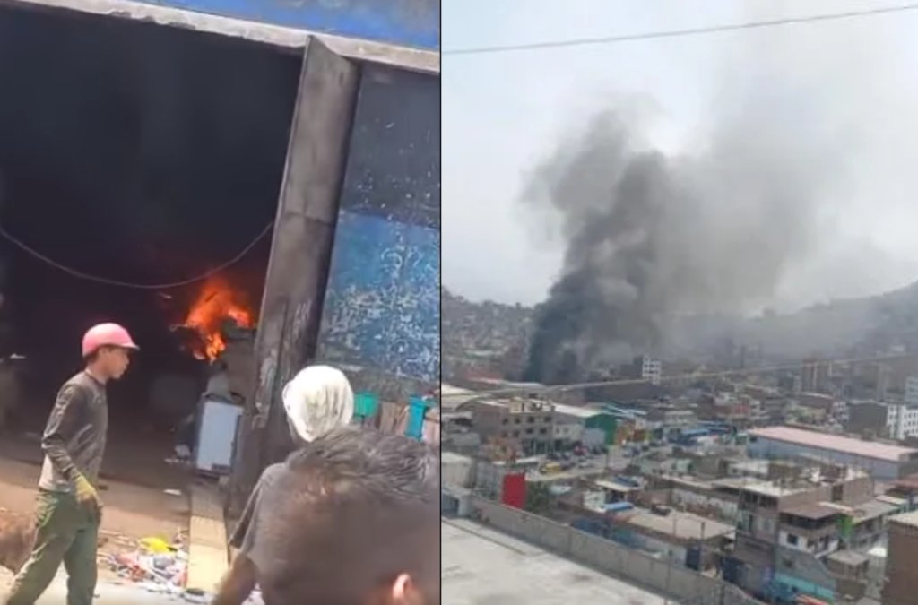 ConectaPeru_'s tweet photo. La Victoria: Incendio de gran magnitud se registra en un depósito https://t.co/PFNlFskz2G https://t.co/t8SfQS5CcY