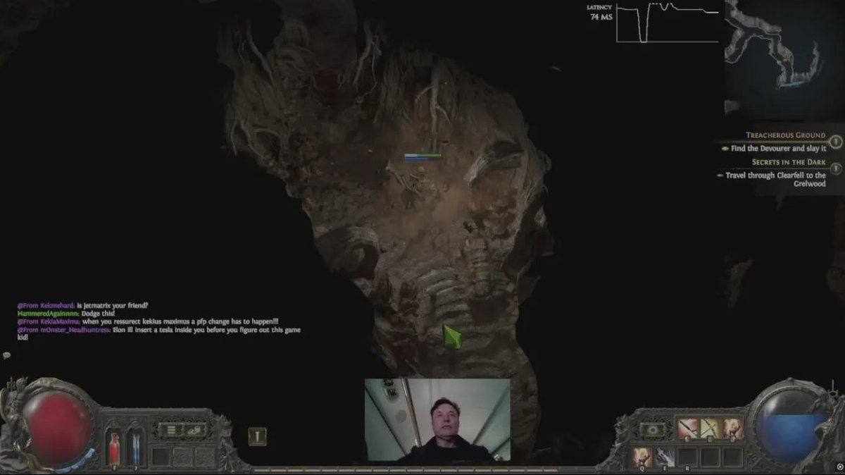 Elon Musk just rage quit his twitter stream after repeatedly dying to a tutorial boss in the new PoE2 patch on hardcore.