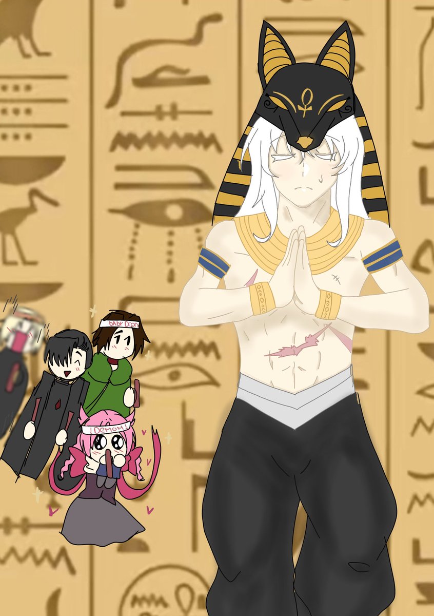 Little draw of Deon with  the Egypte trend ,that i see all over tiktok but i dont know who to animated 🤣
#저그인 #INTKOT