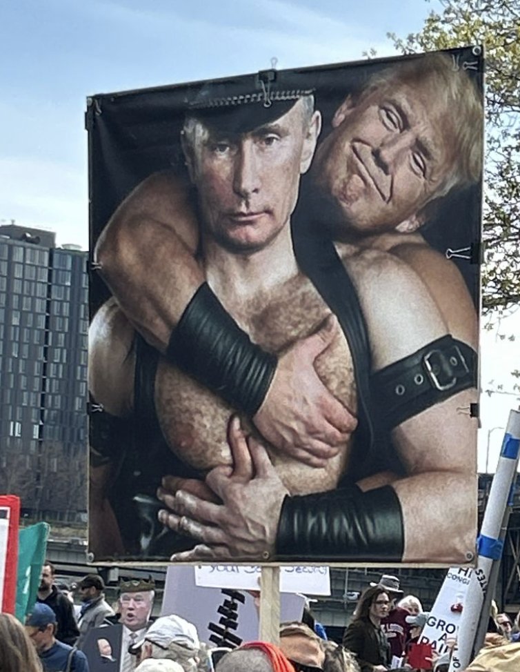 I snort laughed at this protest sign at a Hands Off! event.

Bwahahahahahaah!