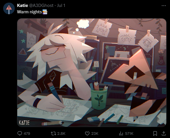 CosmicalMolly's tweet photo. Just old drawings of Kaaatie https://t.co/T98AHRctyK
