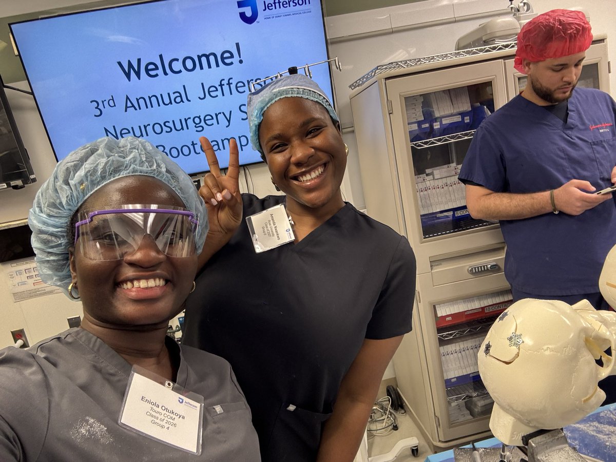 Eniola Otukoya (@otus_valentina) on Twitter photo Shout out to <a href="/TJUHNeurosurg/">Jefferson Neurosurgery</a> for an amazing sub-I bootcamp. Learned so much, met amazing new friends and connected with spectacular residents. A Saturday well spent, grateful to the residents for fitting us in their busy schedules🙏🏾😊
Till next time Philadelphia❤️ Shout out to <a href="/TJUHNeurosurg/">Jefferson Neurosurgery</a> for an amazing sub-I bootcamp. Learned so much, met amazing new friends and connected with spectacular residents. A Saturday well spent, grateful to the residents for fitting us in their busy schedules🙏🏾😊
Till next time Philadelphia❤️