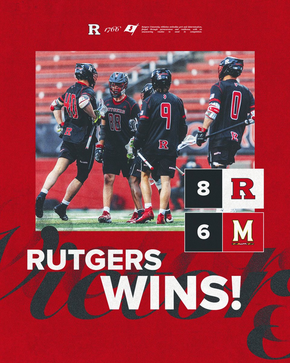 #RUMLax defeats No. 2 Maryland, 8-6! 

The Scarlet Knights earn their first victory over Maryland since 1980

It is the highest ranked win in program history!